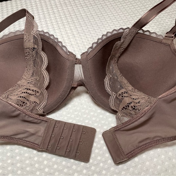 Paramour by Felina 38DDD Peridot Contour Underwire Bra 225073 Mink Lace & Mesh - Picture 9 of 13